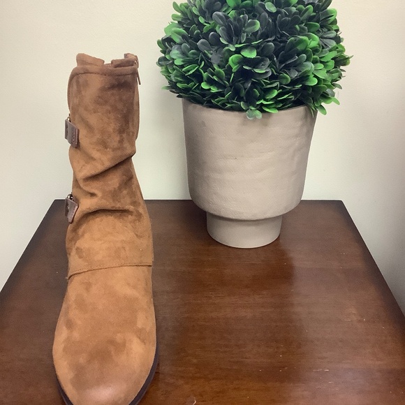 Pierre Dumas Buckle Suede Booties - Picture 5 of 5